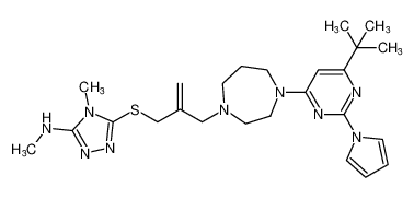 5-((2-((4-(6-(tert-butyl)-2-(1H-pyrrol-1-yl)pyrimidin-4-yl)-1,4-diazepan-1-yl)methyl)allyl)thio)-N,4-dimethyl-4H-1,2,4-triazol-3-amine CAS:193610-45-6 manufacturer & supplier