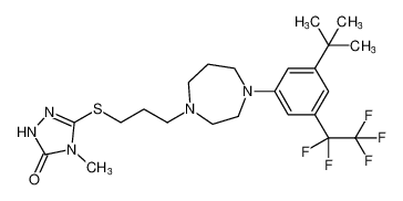 5-((3-(4-(3-(tert-butyl)-5-(perfluoroethyl)phenyl)-1,4-diazepan-1-yl)propyl)thio)-4-methyl-2,4-dihydro-3H-1,2,4-triazol-3-one CAS:193610-61-6 manufacturer & supplier