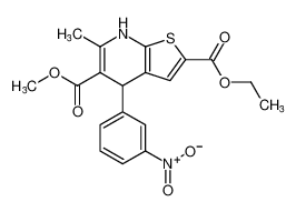 2-ethyl 5-methyl 6-methyl-4-(3-nitrophenyl)-4,7-dihydrothieno[2,3-b]pyridine-2,5-dicarboxylate CAS:193622-28-5 manufacturer & supplier