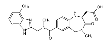 (S)-2-(4-methyl-7-(methyl((4-methyl-1H-benzo[d]imidazol-2-yl)methyl)carbamoyl)-3-oxo-2,3,4,5-tetrahydro-1H-benzo[e][1,4]diazepin-2-yl)acetic acid CAS:193672-89-8 manufacturer & supplier