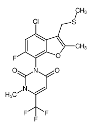 3-(4-chloro-6-fluoro-2-methyl-3-((methylthio)methyl)benzofuran-7-yl)-1-methyl-6-(trifluoromethyl)pyrimidine-2,4(1H,3H)-dione CAS:193676-01-6 manufacturer & supplier