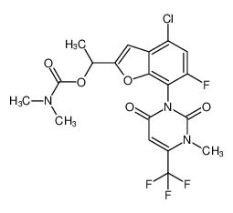 1-(4-chloro-6-fluoro-7-(3-methyl-2,6-dioxo-4-(trifluoromethyl)-3,6-dihydropyrimidin-1(2H)-yl)benzofuran-2-yl)ethyl dimethylcarbamate CAS:193677-93-9 manufacturer & supplier