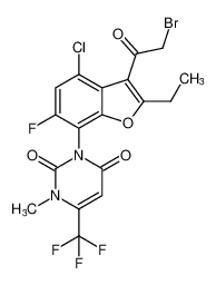 3-(3-(2-bromoacetyl)-4-chloro-2-ethyl-6-fluorobenzofuran-7-yl)-1-methyl-6-(trifluoromethyl)pyrimidine-2,4(1H,3H)-dione CAS:193678-13-6 manufacturer & supplier