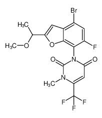 3-(4-bromo-6-fluoro-2-(1-methoxyethyl)benzofuran-7-yl)-1-methyl-6-(trifluoromethyl)pyrimidine-2,4(1H,3H)-dione CAS:193678-90-9 manufacturer & supplier