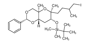 tert-Butyl-[(2R,4aR,6S,7R,8aS)-6-(4-iodo-3-methyl-butyl)-4a,6-dimethyl-2-phenyl-hexahydro-pyrano[3,2-d][1,3]dioxin-7-yloxy]-dimethyl-silane CAS:193697-83-5 manufacturer & supplier