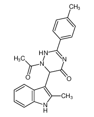 1-acetyl-6-(2-methyl-1H-indol-3-yl)-3-(p-tolyl)-1,6-dihydro-1,2,4-triazin-5(2H)-one CAS:193764-47-5 manufacturer & supplier