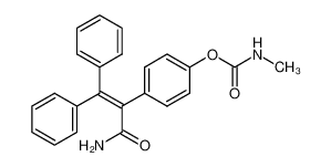 Methyl-carbamic acid 4-(1-carbamoyl-2,2-diphenyl-vinyl)-phenyl ester CAS:19378-57-5 manufacturer & supplier