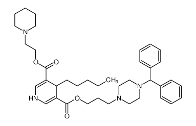 3-(3-(4-benzhydrylpiperazin-1-yl)propyl) 5-(2-(piperidin-1-yl)ethyl) 4-pentyl-1,4-dihydropyridine-3,5-dicarboxylate CAS:193822-30-9 manufacturer & supplier