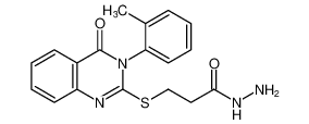 3-((4-oxo-3-(o-tolyl)-3,4-dihydroquinazolin-2-yl)thio)propanehydrazide CAS:193826-42-5 manufacturer & supplier