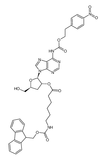 6-(9H-Fluoren-9-ylmethoxycarbonylamino)-hexanoic acid (2R,3R,5S)-5-hydroxymethyl-2-{6-[2-(4-nitro-phenyl)-ethoxycarbonylamino]-purin-9-yl}-tetrahydro-furan-3-yl ester CAS:193891-03-1 manufacturer & supplier