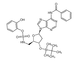 [(2R,3S,5R)-5-(6-Benzoylamino-purin-9-yl)-3-(tert-butyl-dimethyl-silanyloxy)-tetrahydro-furan-2-ylmethyl]-sulfamic acid 2-hydroxy-phenyl ester CAS:193894-19-8 manufacturer & supplier