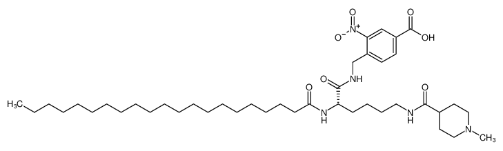 Benzoic acid,4-[[[6-[[(1-methyl-4-piperidinyl)carbonyl]amino]-1-oxo-2-[(1-oxoheneicosyl)amino]hexyl]amino]methyl]-3-nitro-, (S)- CAS:193948-62-8 manufacturer & supplier