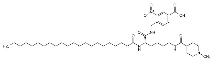 Benzoic acid,4-[[[6-[[(1-methyl-4-piperidinyl)carbonyl]amino]-1-oxo-2-[(1-oxodocosyl)amino]hexyl]amino]methyl]-3-nitro-, (S)- CAS:193948-64-0 manufacturer & supplier