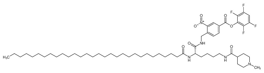 Benzoic acid,4-[[[6-[[(1-methyl-4-piperidinyl)carbonyl]amino]-1-oxo-2-[(1-oxotriacontyl)amino]hexyl]amino]methyl]-3-nitro-, 2,3,5,6-tetrafluorophenyl ester, (S)- CAS:193949-42-7 manufacturer & supplier