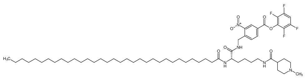 2,3,5,6-tetrafluorophenyl (S)-4-((6-(1-methylpiperidine-4-carboxamido)-2-tritriacontanamidohexanamido)methyl)-3-nitrobenzoate CAS:193949-45-0 manufacturer & supplier