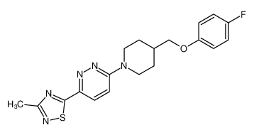 5-(6-(4-((4-fluorophenoxy)methyl)piperidin-1-yl)pyridazin-3-yl)-3-methyl-1,2,4-thiadiazole CAS:193955-45-2 manufacturer & supplier