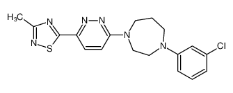 5-(6-(4-(3-chlorophenyl)-1,4-diazepan-1-yl)pyridazin-3-yl)-3-methyl-1,2,4-thiadiazole CAS:193955-62-3 manufacturer & supplier