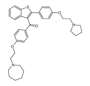 (4-(2-(azepan-1-yl)ethoxy)phenyl)(2-(4-(2-(pyrrolidin-1-yl)ethoxy)phenyl)benzo[b]thiophen-3-yl)methanone CAS:193960-77-9 manufacturer & supplier