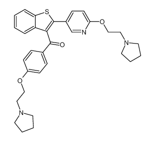 Methanone,[4-[2-(1-pyrrolidinyl)ethoxy]phenyl][2-[6-[2-(1-pyrrolidinyl)ethoxy]-3-pyridinyl]benzo[b]thien-3-yl]- CAS:193960-83-7 manufacturer & supplier