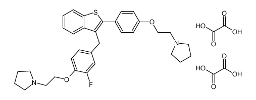 Pyrrolidine,1-[2-[2-fluoro-4-[[2-[4-[2-(1-pyrrolidinyl)ethoxy]phenyl]benzo[b]thien-3-yl]methyl]phenoxy]ethyl]-, ethanedioate (1:2) CAS:193962-38-8 manufacturer & supplier