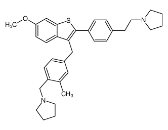 1-(4-((6-methoxy-2-(4-(2-(pyrrolidin-1-yl)ethyl)phenyl)benzo[b]thiophen-3-yl)methyl)-2-methylbenzyl)pyrrolidine CAS:193964-74-8 manufacturer & supplier