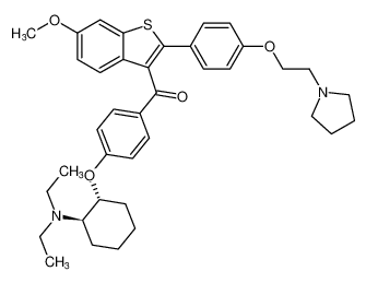 rel-(4-(((1R,2R)-2-(diethylamino)cyclohexyl)oxy)phenyl)(6-methoxy-2-(4-(2-(pyrrolidin-1-yl)ethoxy)phenyl)benzo[b]thiophen-3-yl)methanone CAS:193965-45-6 manufacturer & supplier