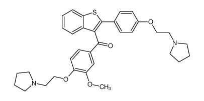 [3-Methoxy-4-(2-pyrrolidin-1-yl-ethoxy)-phenyl]-{2-[4-(2-pyrrolidin-1-yl-ethoxy)-phenyl]-benzo[b]thiophen-3-yl}-methanone CAS:193965-95-6 manufacturer & supplier