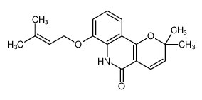 2,2-dimethyl-7-((3-methylbut-2-en-1-yl)oxy)-2,6-dihydro-5H-pyrano[3,2-c]quinolin-5-one CAS:193978-37-9 manufacturer & supplier