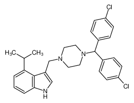 3-((4-(bis(4-chlorophenyl)methyl)piperazin-1-yl)methyl)-4-isopropyl-1H-indole CAS:194016-38-1 manufacturer & supplier