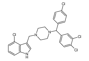 4-chloro-3-((4-((4-chlorophenyl)(3,4-dichlorophenyl)methyl)piperazin-1-yl)methyl)-1H-indole CAS:194016-55-2 manufacturer & supplier