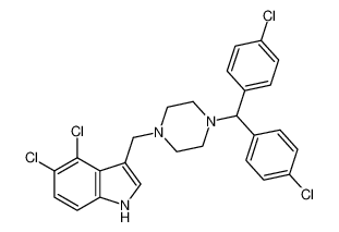 3-((4-(bis(4-chlorophenyl)methyl)piperazin-1-yl)methyl)-4,5-dichloro-1H-indole CAS:194016-57-4 manufacturer & supplier