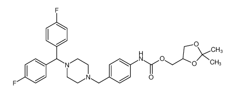 (2,2-dimethyl-1,3-dioxolan-4-yl)methyl (4-((4-(bis(4-fluorophenyl)methyl)piperazin-1-yl)methyl)phenyl)carbamate CAS:194017-38-4 manufacturer & supplier