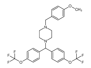 1-(bis(4-(trifluoromethoxy)phenyl)methyl)-4-(4-methoxybenzyl)piperazine CAS:194017-57-7 manufacturer & supplier