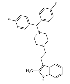 N-[2-(2-methylindol-3-yl)ethyl]-N'-[bis(4fluorophenyl)methyl]piperazine CAS:194017-72-6 manufacturer & supplier