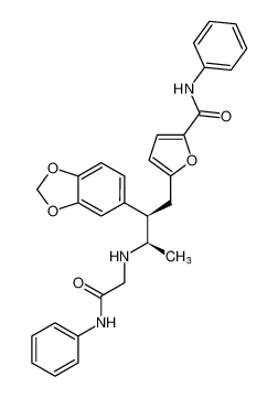 5-((2R,3R)-2-(benzo[d][1,3]dioxol-5-yl)-3-((2-oxo-2-(phenylamino)ethyl)amino)butyl)-N-phenylfuran-2-carboxamide CAS:194026-39-6 manufacturer & supplier