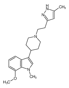 1H-Indole,7-methoxy-1-methyl-3-[1-[2-(5-methyl-1H-pyrazol-3-yl)ethyl]-4-piperidinyl]- CAS:194036-68-5 manufacturer & supplier