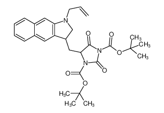 di-tert-butyl 4-((1-allyl-2,3-dihydro-1H-benzo[f]indol-3-yl)methyl)-2,5-dioxoimidazolidine-1,3-dicarboxylate CAS:194038-81-8 manufacturer & supplier