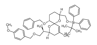 {(2S,5R,6S,8S)-5-Benzyloxy-8-[(R)-2-(4-methoxy-benzyloxy)-1-methyl-ethyl]-10-methyl-1,7-dioxa-spiro[5.5]undec-10-en-2-ylmethoxy}-tert-butyl-diphenyl-silane CAS:194038-99-8 manufacturer & supplier