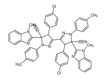 4,4'-bis(4-chlorophenyl)-5,5'-bis(1-methyl-1H-benzo[d]imidazol-2-yl)-1,1'-di-p-tolyl-4,4',5,5'-tetrahydro-1H,1'H-[3,3'-bipyrazole]-5,5'-dicarbonitrile CAS:194092-78-9 manufacturer & supplier