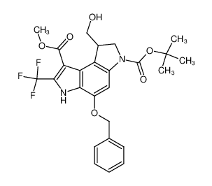 methyl 5-benzyloxy-3-t-butoxycarbonyl-1-hydroxymethyl-7-trifluoromethyl-1,2,3,6-tetrahydropyrrolo[3,2-e]indole-8-carboxylate CAS:194093-63-5 manufacturer & supplier