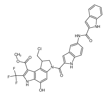 methyl 1-chloromethyl-5-hydroxy-3-[5-[(1H-indol-2-ylcarbonyl)amino]-1H-indol-2-ylcarbonyl]-7-trifluoromethyl-1,2,3,6-tetrahydropyrrolo[3,2-e]indole-8-carboxylate CAS:194093-70-4 manufacturer & supplier