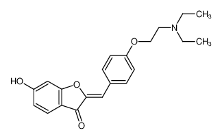 2-(4-(2-(diethylamino)ethoxy)benzylidene)-6-hydroxybenzofuran-3(2H)-one CAS:19415-17-9 manufacturer & supplier