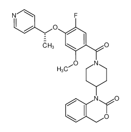 (R)-1-{1-[4-(1-{pyridin-4-yl}ethoxy)-5-fluoro-2-methoxybenzoyl]-piperidin-4-yl}-4H-3,1-benzoxazin-2(1H)-one CAS:194151-64-9 manufacturer & supplier