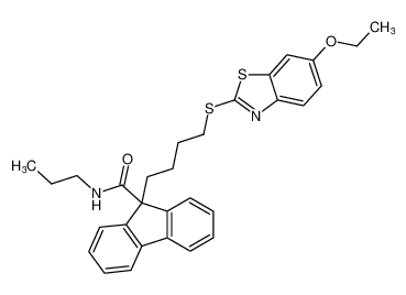 9-(4-((6-ethoxybenzo[d]thiazol-2-yl)thio)butyl)-N-propyl-9H-fluorene-9-carboxamide CAS:194212-33-4 manufacturer & supplier