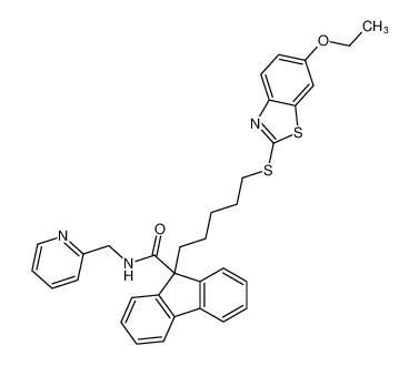 9-(5-((6-ethoxybenzo[d]thiazol-2-yl)thio)pentyl)-N-(pyridin-2-ylmethyl)-9H-fluorene-9-carboxamide CAS:194213-05-3 manufacturer & supplier