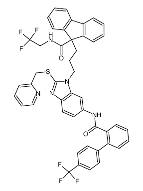 9-[3-[2-[(2-Pyridinylmethyl)thio]-6-[[[4'-(trifluoromethyl)[1,1'-biphenyl]-2-yl]carbonyl]amino]-1H-benzimidazol-1-yl]propyl]-N-(2,2,2-trifluoroethyl)-9H-fluorene-9-carboxamide CAS:194214-72-7 manufacturer & supplier