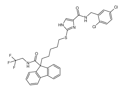 N-(2,5-dichlorobenzyl)-2-((5-(9-((2,2,2-trifluoroethyl)carbamoyl)-9H-fluoren-9-yl)pentyl)thio)-1H-imidazole-4-carboxamide CAS:194216-34-7 manufacturer & supplier