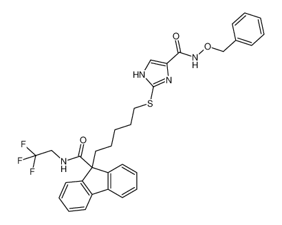 N-(benzyloxy)-2-((5-(9-((2,2,2-trifluoroethyl)carbamoyl)-9H-fluoren-9-yl)pentyl)thio)-1H-imidazole-4-carboxamide CAS:194216-38-1 manufacturer & supplier