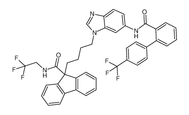 N-(2,2,2-trifluoroethyl)-9-(4-(6-(4'-(trifluoromethyl)-[1,1'-biphenyl]-2-carboxamido)-1H-benzo[d]imidazol-1-yl)butyl)-9H-fluorene-9-carboxamide CAS:194218-37-6 manufacturer & supplier