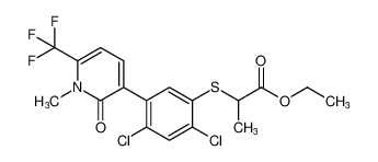 ethyl 2-((2,4-dichloro-5-(1-methyl-2-oxo-6-(trifluoromethyl)-1,2-dihydropyridin-3-yl)phenyl)thio)propanoate CAS:194237-12-2 manufacturer & supplier